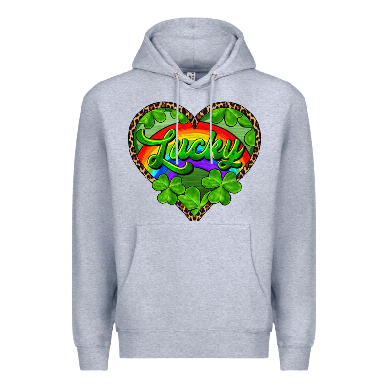 Lucky Heart With Leopard Premium Hoodie by RanaPortraitStore | Teevron