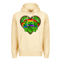 Pina Colada lucky heart with leopard Premium Hoodie - RanaPortraitStore