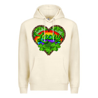 Sandshell lucky heart with leopard Premium Hoodie - RanaPortraitStore