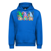 Cobalt floral gnomes Urban Hoodie - Zillion Design Studio
