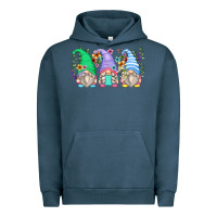 Pigment Midnight Navy floral gnomes Urban Hoodie - Zillion Design Studio
