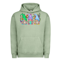 Pigment Oil Green floral gnomes Urban Hoodie - Zillion Design Studio