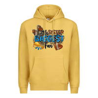 Antique Gold little sister biggest fan football Premium Hoodie - Zillion Design Studio
