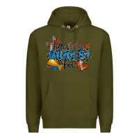 Army Green little sister biggest fan football Premium Hoodie - Zillion Design Studio