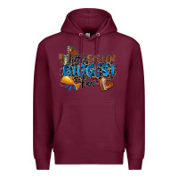 Burgundy little sister biggest fan football Premium Hoodie - Zillion Design Studio