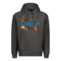 Charcoal Heather little sister biggest fan football Premium Hoodie - Zillion Design Studio