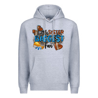 Heather Grey little sister biggest fan football Premium Hoodie - Zillion Design Studio