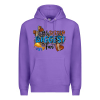 Purple little sister biggest fan football Premium Hoodie - Zillion Design Studio