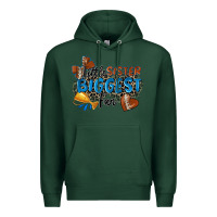 Sports Green little sister biggest fan football Premium Hoodie - Zillion Design Studio