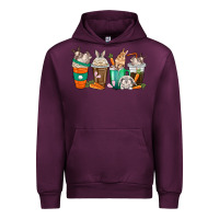 Mauve Wine rabbit coffee cups Urban Hoodie - texasbilliewilder