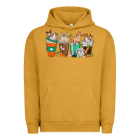 Pigment Peanut Butter rabbit coffee cups Urban Hoodie - texasbilliewilder