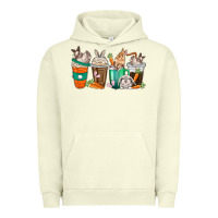 Pigment Pistachio rabbit coffee cups Urban Hoodie - texasbilliewilder