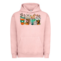 Pigment Salmon rabbit coffee cups Urban Hoodie - texasbilliewilder