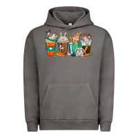 Rabbit Coffee Cups Urban Hoodie | Teevron