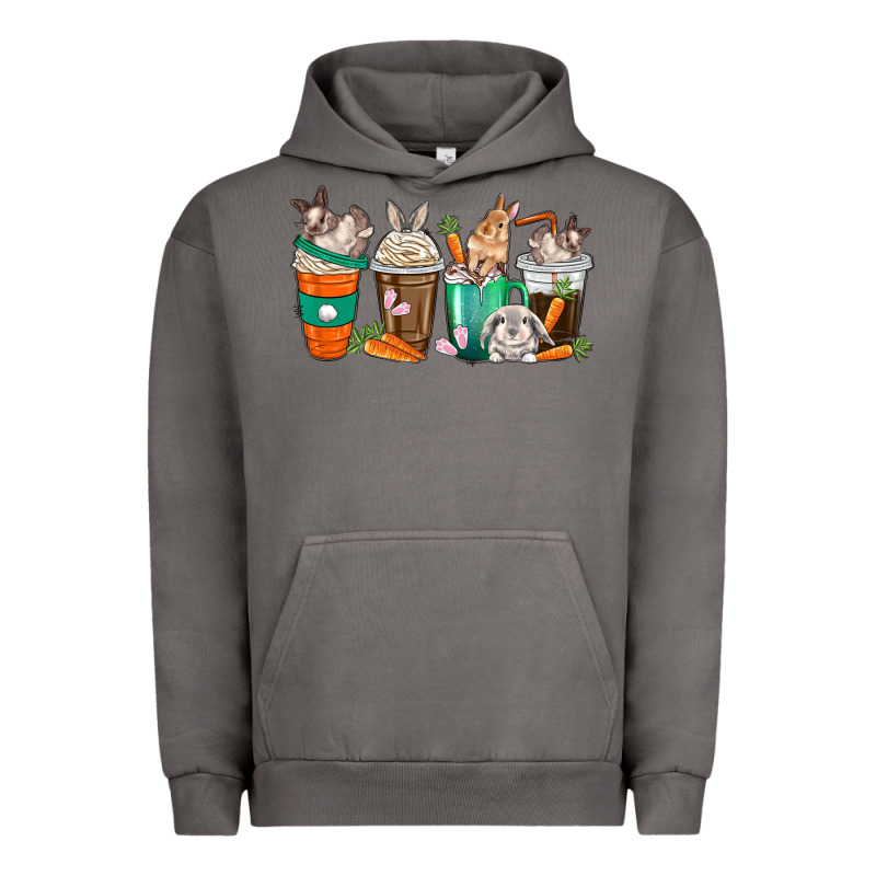 Rabbit Coffee Cups Urban Hoodie by texasbilliewilder | Teevron