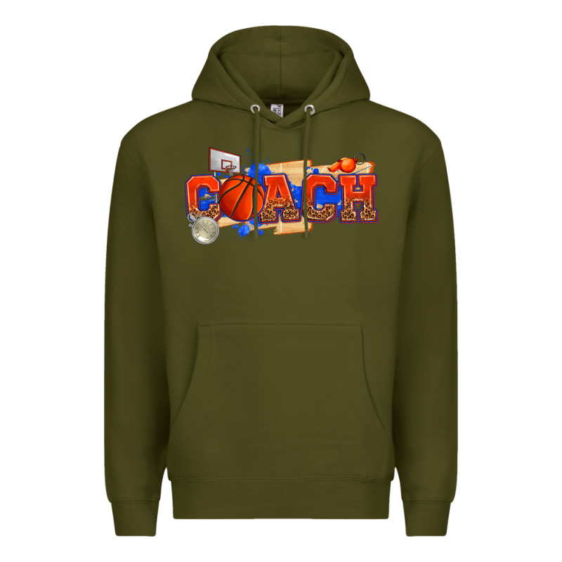 Basketball Coach Premium Hoodie by texasbilliewilder | Teevron