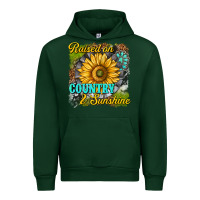 Forest Green raised on country and sunshine Urban Hoodie - texasbilliewilder