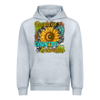 Heather Grey raised on country and sunshine Urban Hoodie - texasbilliewilder