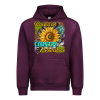 Mauve Wine raised on country and sunshine Urban Hoodie - texasbilliewilder