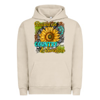 Pigment French Oak raised on country and sunshine Urban Hoodie - texasbilliewilder