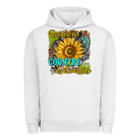 Pigment Lunar Rock raised on country and sunshine Urban Hoodie - texasbilliewilder