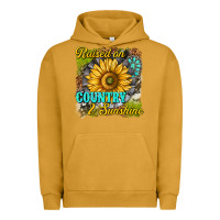 Pigment Peanut Butter raised on country and sunshine Urban Hoodie - texasbilliewilder