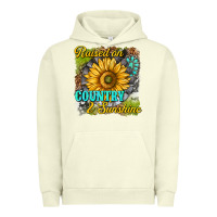 Pigment Pistachio raised on country and sunshine Urban Hoodie - texasbilliewilder