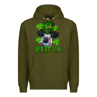 Army Green Lucky heifer Premium Hoodie - RanaPortraitStore