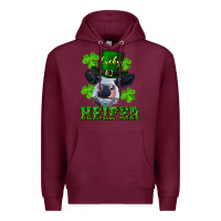 Burgundy Lucky heifer Premium Hoodie - RanaPortraitStore