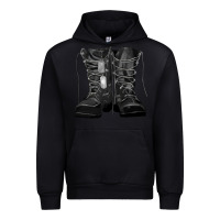 Black soldier boots Urban Hoodie - RanaPortraitStore