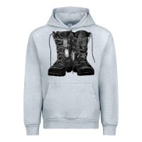Heather Grey soldier boots Urban Hoodie - RanaPortraitStore