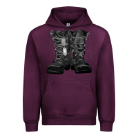 Mauve Wine soldier boots Urban Hoodie - RanaPortraitStore