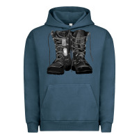 Pigment Midnight Navy soldier boots Urban Hoodie - RanaPortraitStore