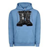 Pigment Pebble Blue soldier boots Urban Hoodie - RanaPortraitStore