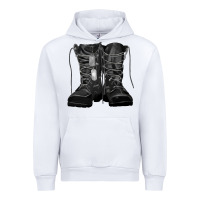 White soldier boots Urban Hoodie - RanaPortraitStore