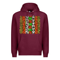 Burgundy basketball brush strokes Premium Hoodie - texasbilliewilder