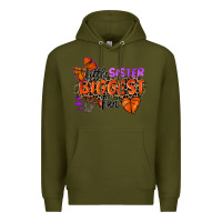 Army Green little sister biggest fan basketball Premium Hoodie - Zillion Design Studio