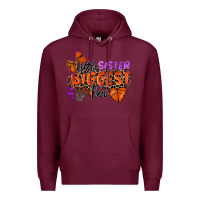 Burgundy little sister biggest fan basketball Premium Hoodie - Zillion Design Studio