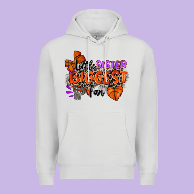 Little Sister Biggest Fan Basketball Premium Hoodie Designed By Zillion Design Studio