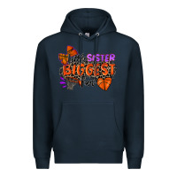Navy little sister biggest fan basketball Premium Hoodie - Zillion Design Studio