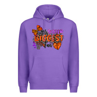 Purple little sister biggest fan basketball Premium Hoodie - Zillion Design Studio