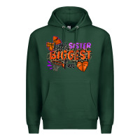 Sports Green little sister biggest fan basketball Premium Hoodie - Zillion Design Studio
