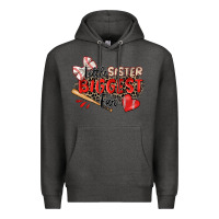 Charcoal Heather little sister biggest fan baseball Premium Hoodie - Zillion Design Studio
