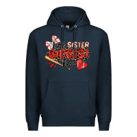 Navy little sister biggest fan baseball Premium Hoodie - Zillion Design Studio