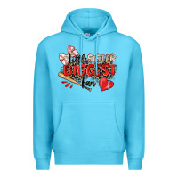Ocean Blue little sister biggest fan baseball Premium Hoodie - Zillion Design Studio