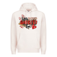 Pale Pink little sister biggest fan baseball Premium Hoodie - Zillion Design Studio