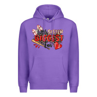 Purple little sister biggest fan baseball Premium Hoodie - Zillion Design Studio