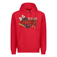 Red little sister biggest fan baseball Premium Hoodie - Zillion Design Studio