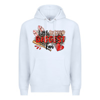 White little sister biggest fan baseball Premium Hoodie - Zillion Design Studio