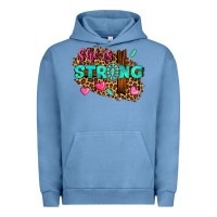 Pigment Pebble Blue she is strong Urban Hoodie - texasbilliewilder